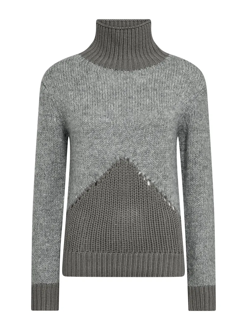 EVALINA Strickbluse - Grey