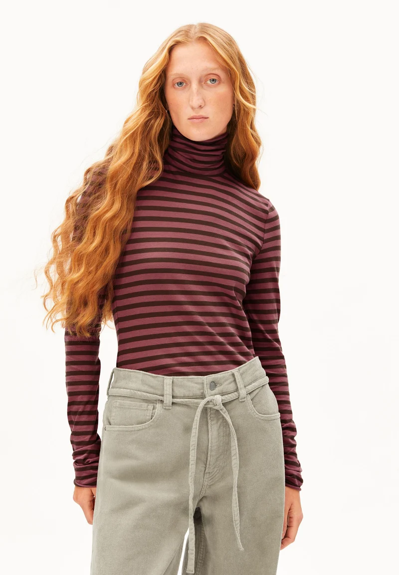 GRAZILIANAA GESTREIFTES LANGARMSHIRT | claystone-velvet ember