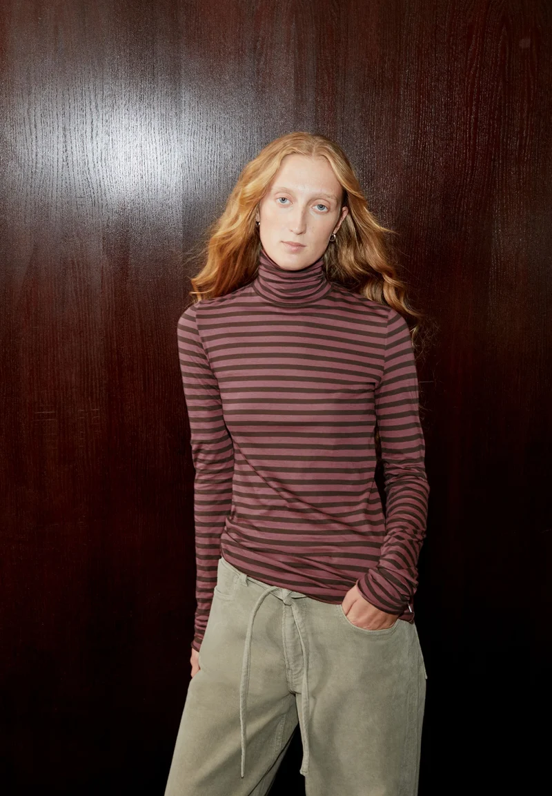 GRAZILIANAA GESTREIFTES LANGARMSHIRT | claystone-velvet ember