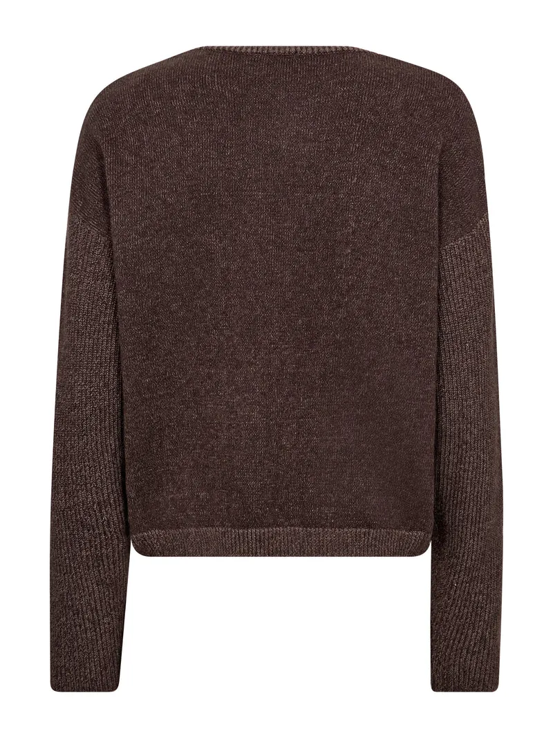 EUGENIA Bluse Gestrickt - Brown Mix