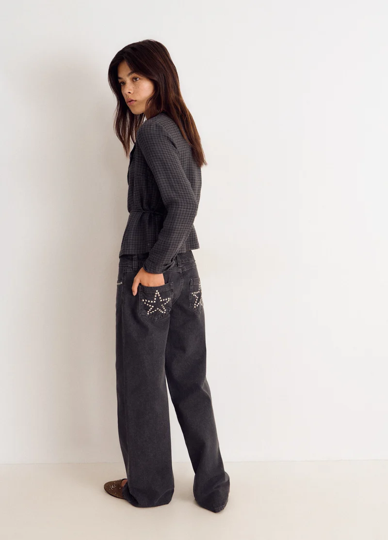 Denim with star studs