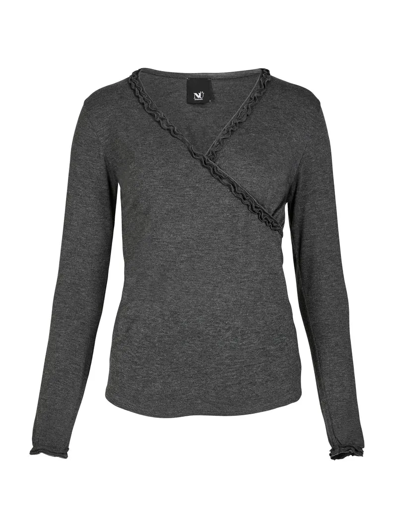ADELE Wickel-T-Shirt - Grey
