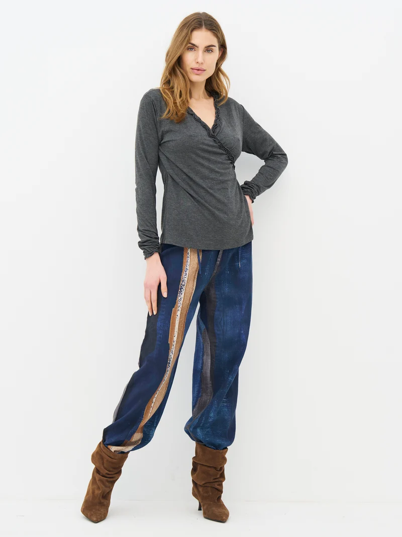 ADELE Wickel-T-Shirt - Grey