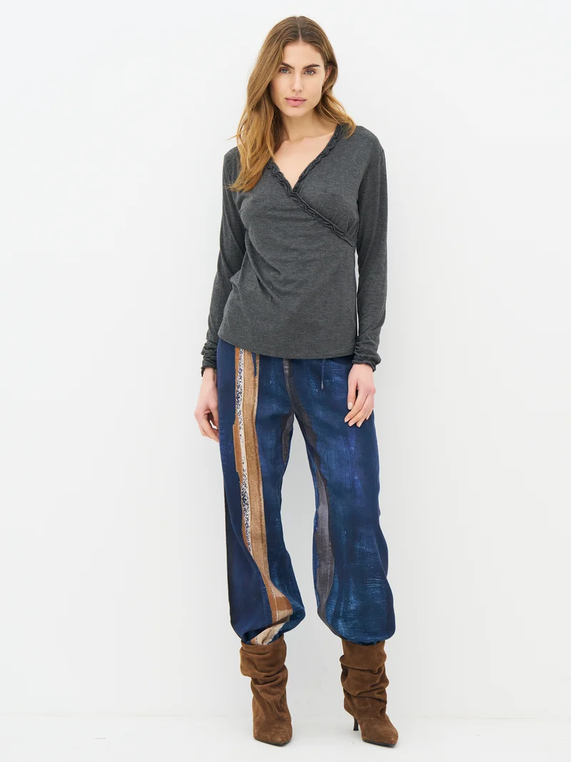 ADELE Wickel-T-Shirt - Grey