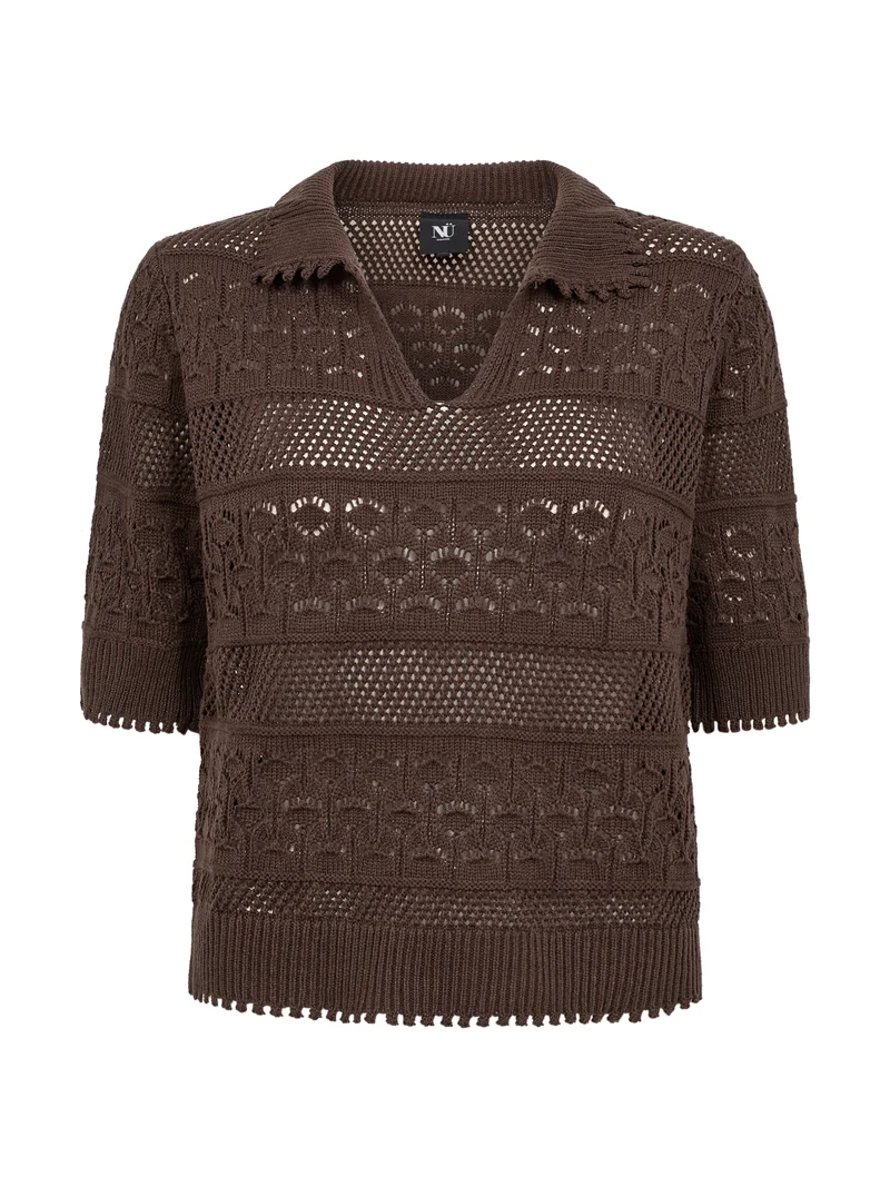 ETTA Top Gestrickt - Brown