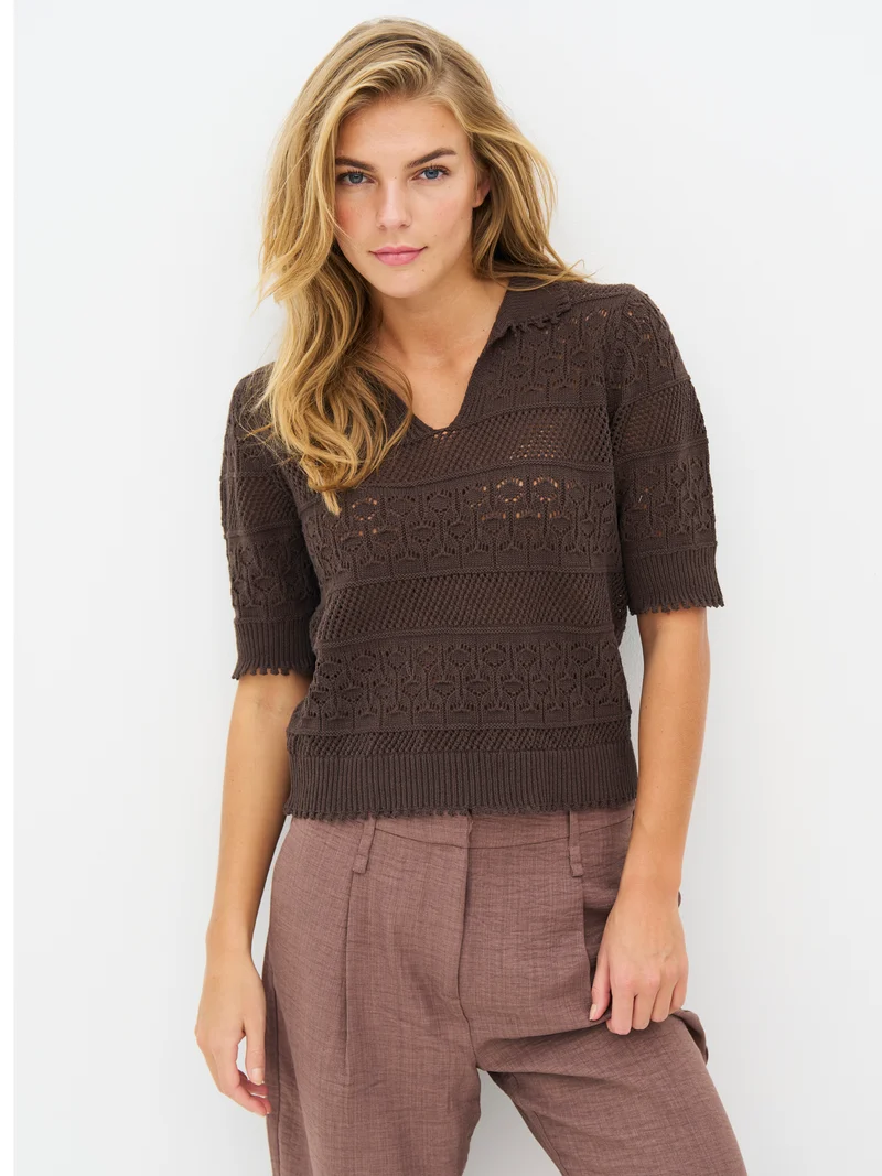 ETTA Top Gestrickt - Brown