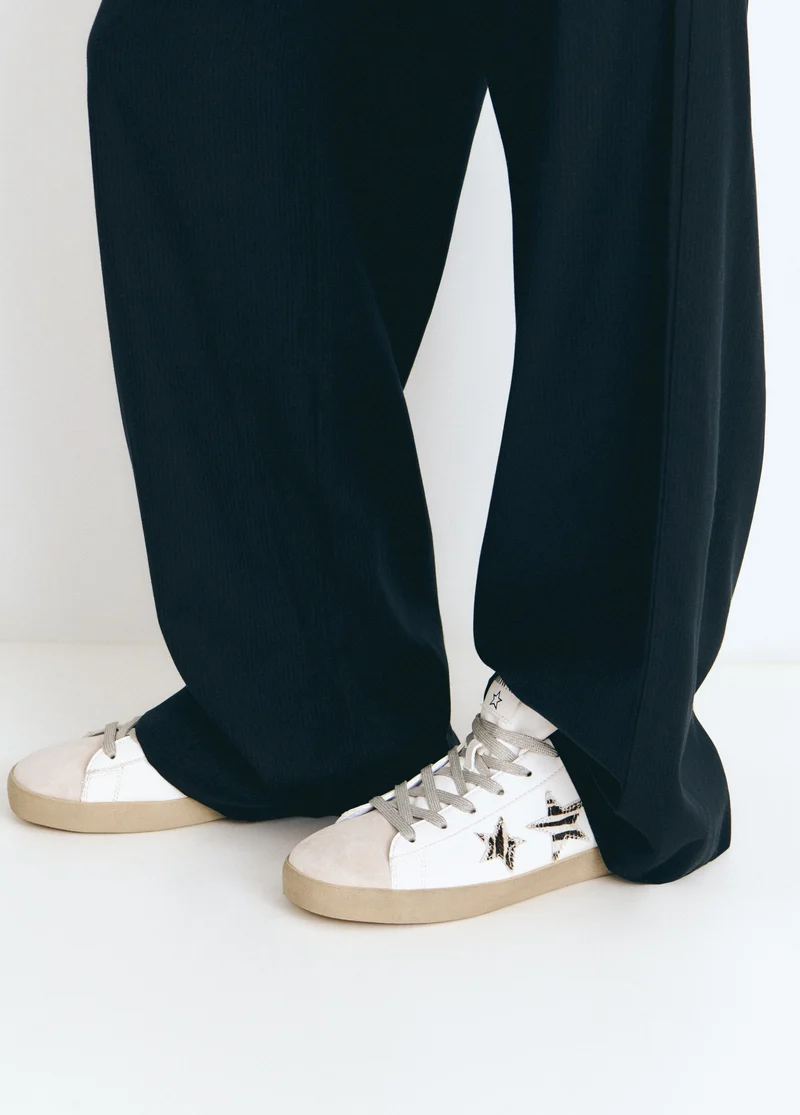 Glitter animal-print sneaker