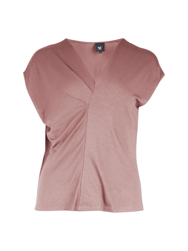 YASMI V-Ausschnitt T-Shirt - Rose