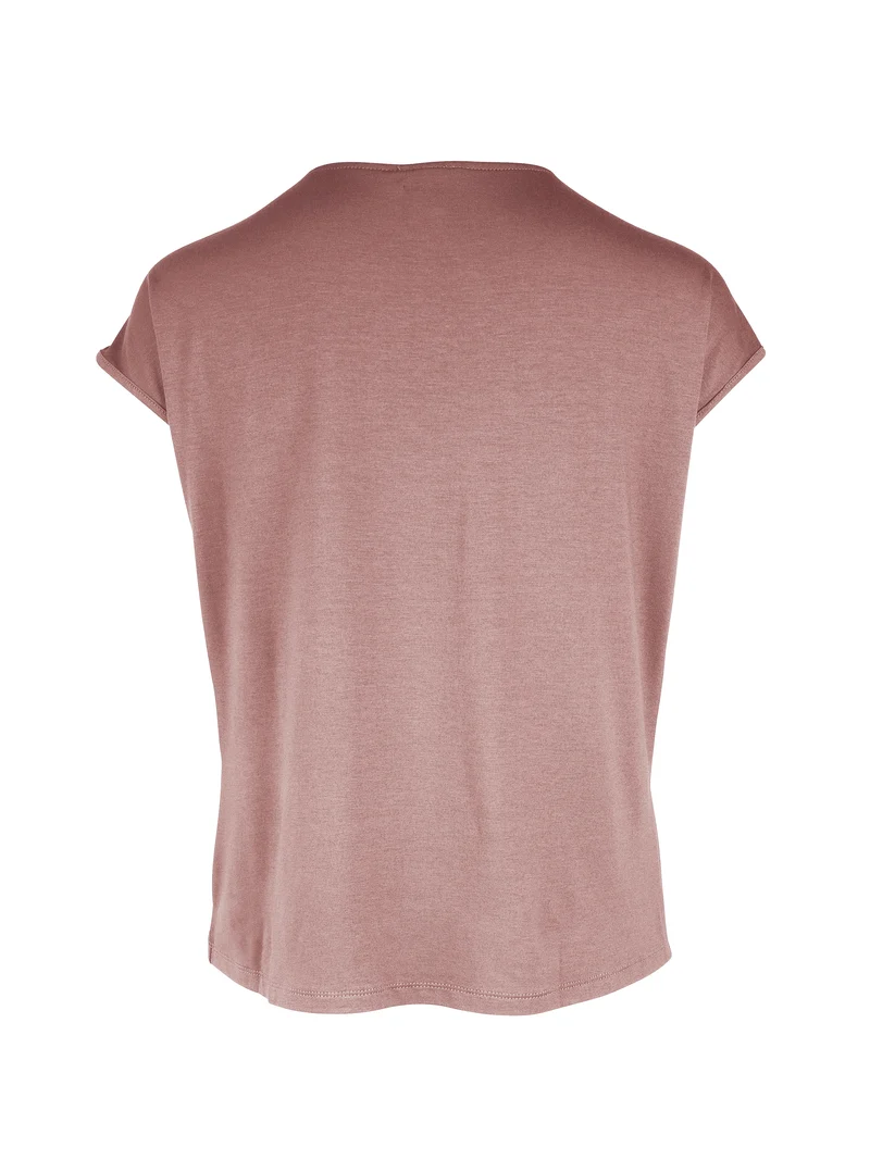 YASMI V-Ausschnitt T-Shirt - Rose