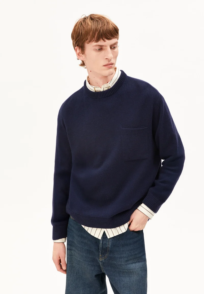 RECYCELTE WOLLE STRICKPULLOVER