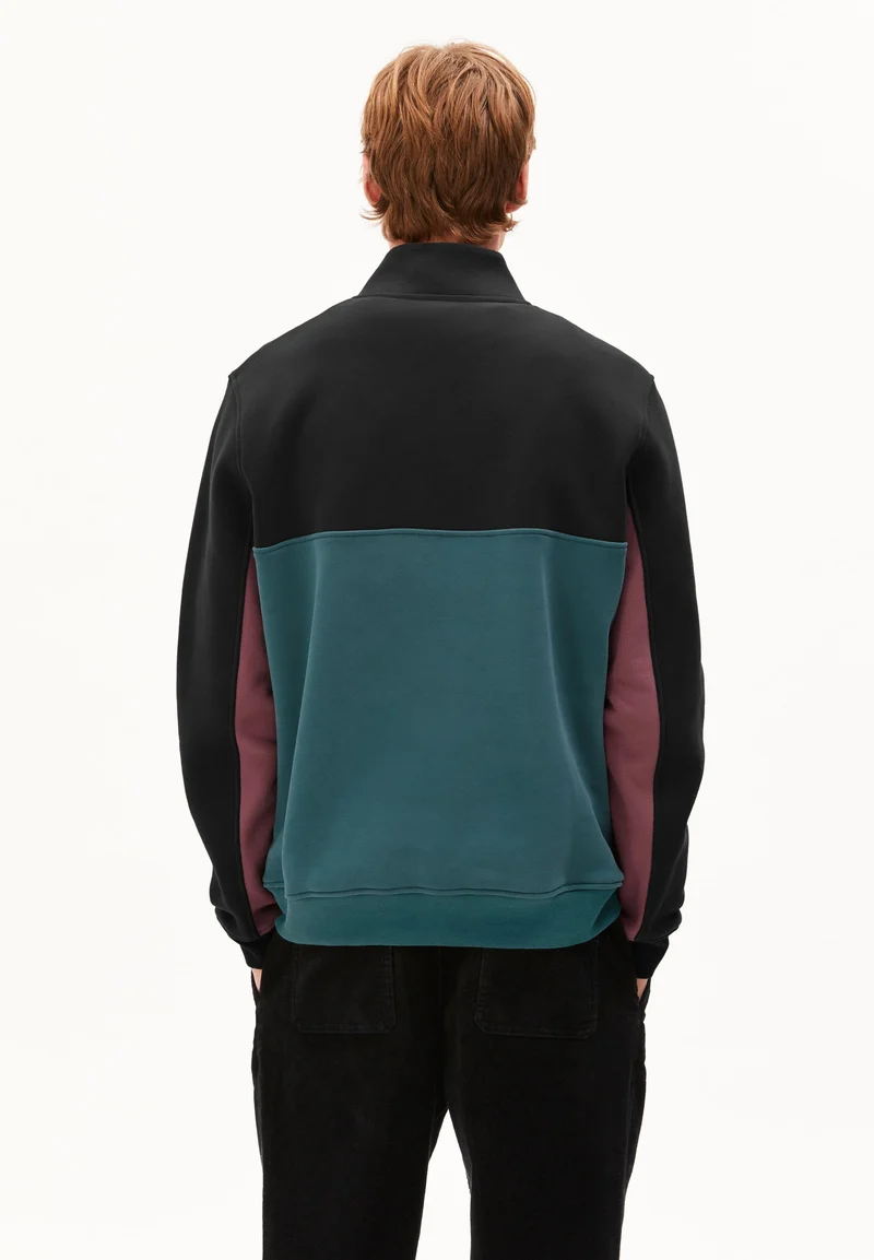 WAARLO COLORBLOCK TROYER | black-petrol velvet