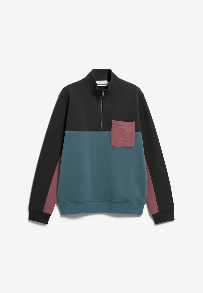 WAARLO COLORBLOCK TROYER | black-petrol velvet
