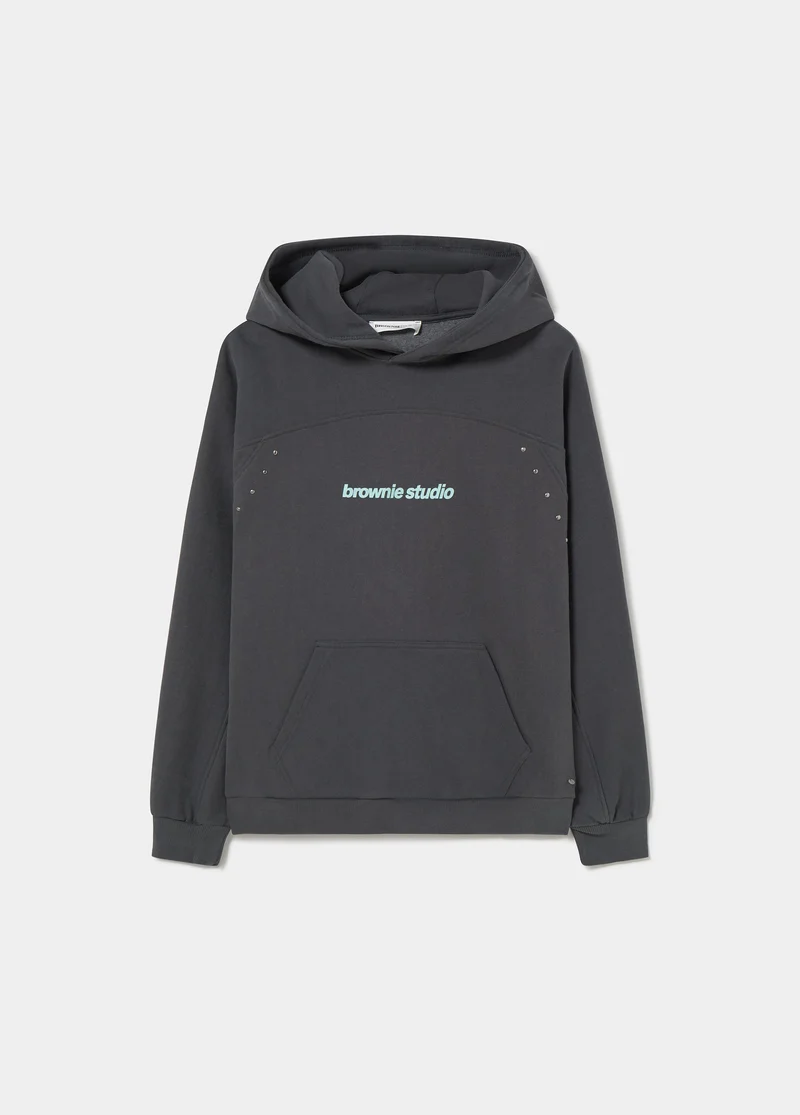 Hoodie with studs