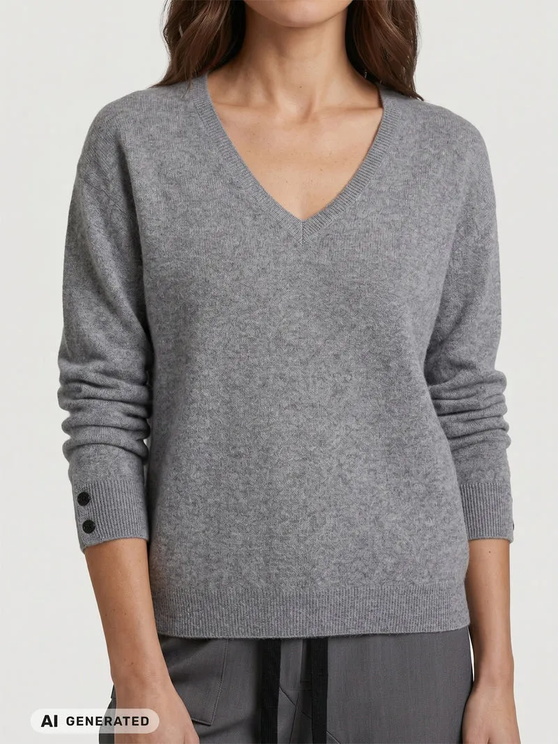 Erikka Merino/Cashmere Bluse - Grey
