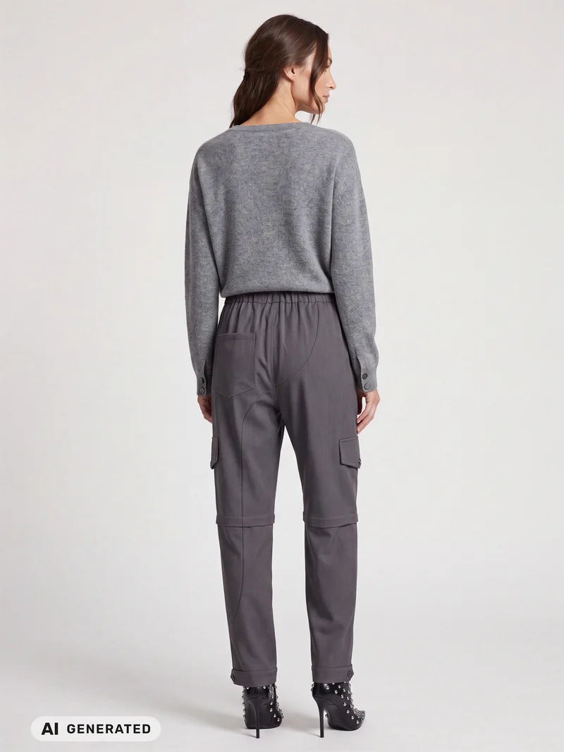 Erikka Merino/Cashmere Bluse - Grey