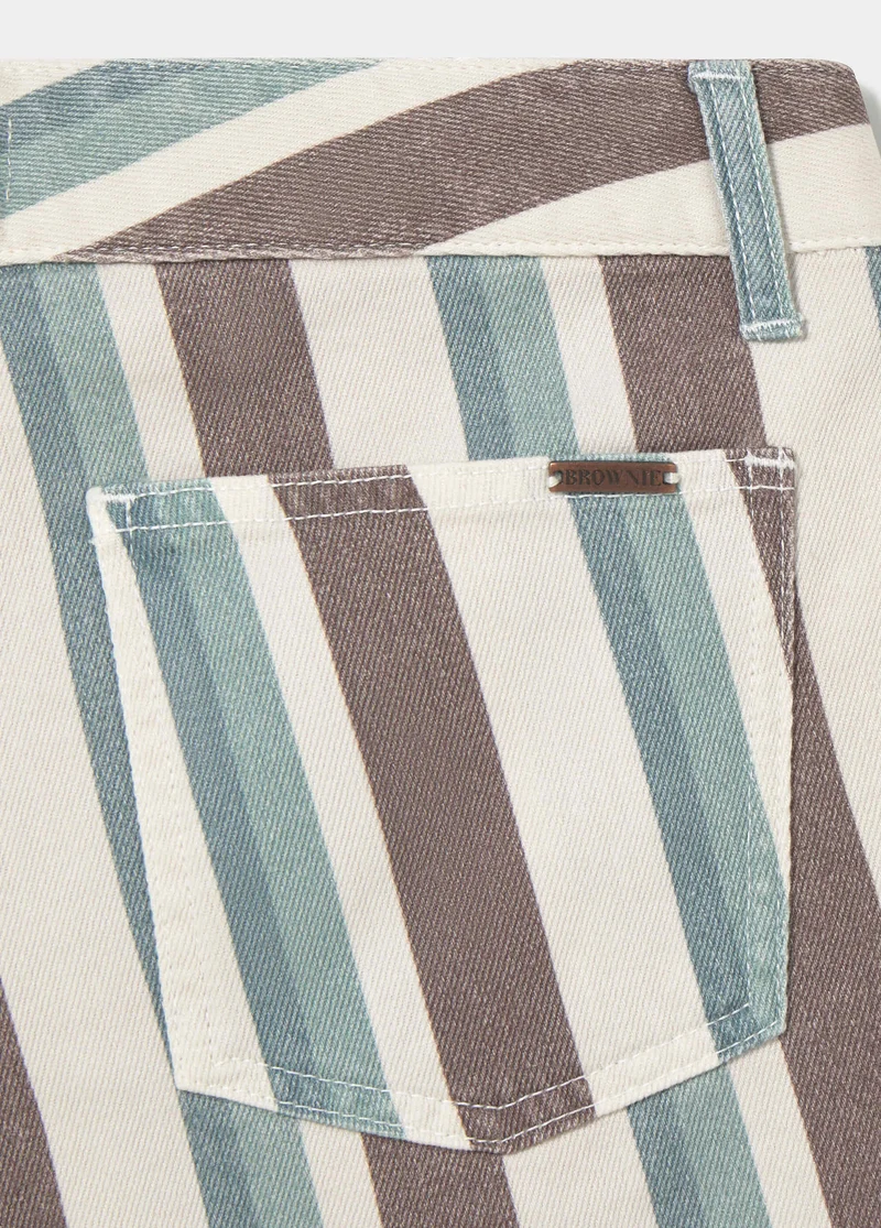 Striped printed shorts