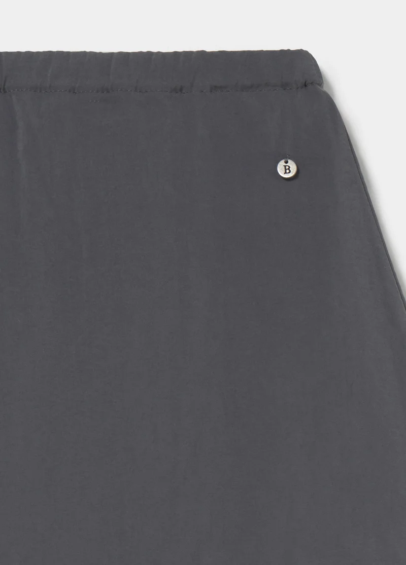Long skirt made of cupro fabric