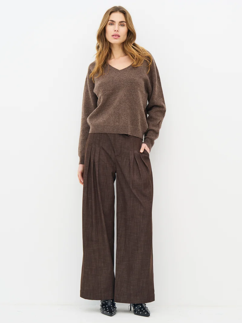 Erikka Merino/Cashmere Bluse - Brown
