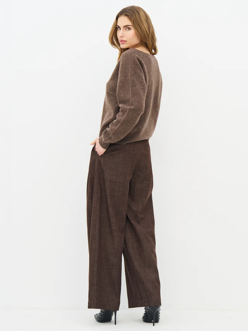 Erikka Merino/Cashmere Bluse - Brown