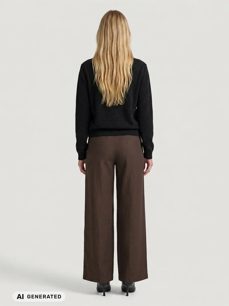 Erikka Merino/Cashmere Bluse - Schwarz