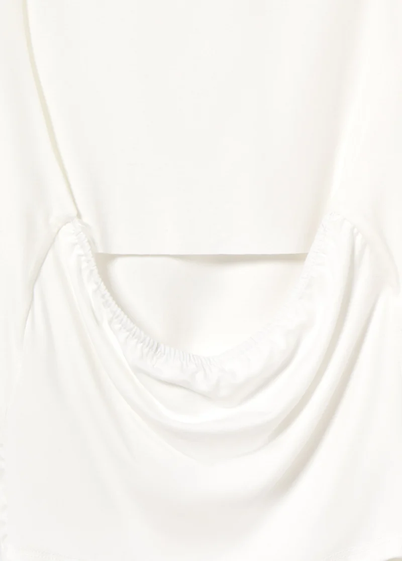 Top halter with cascading ruffles