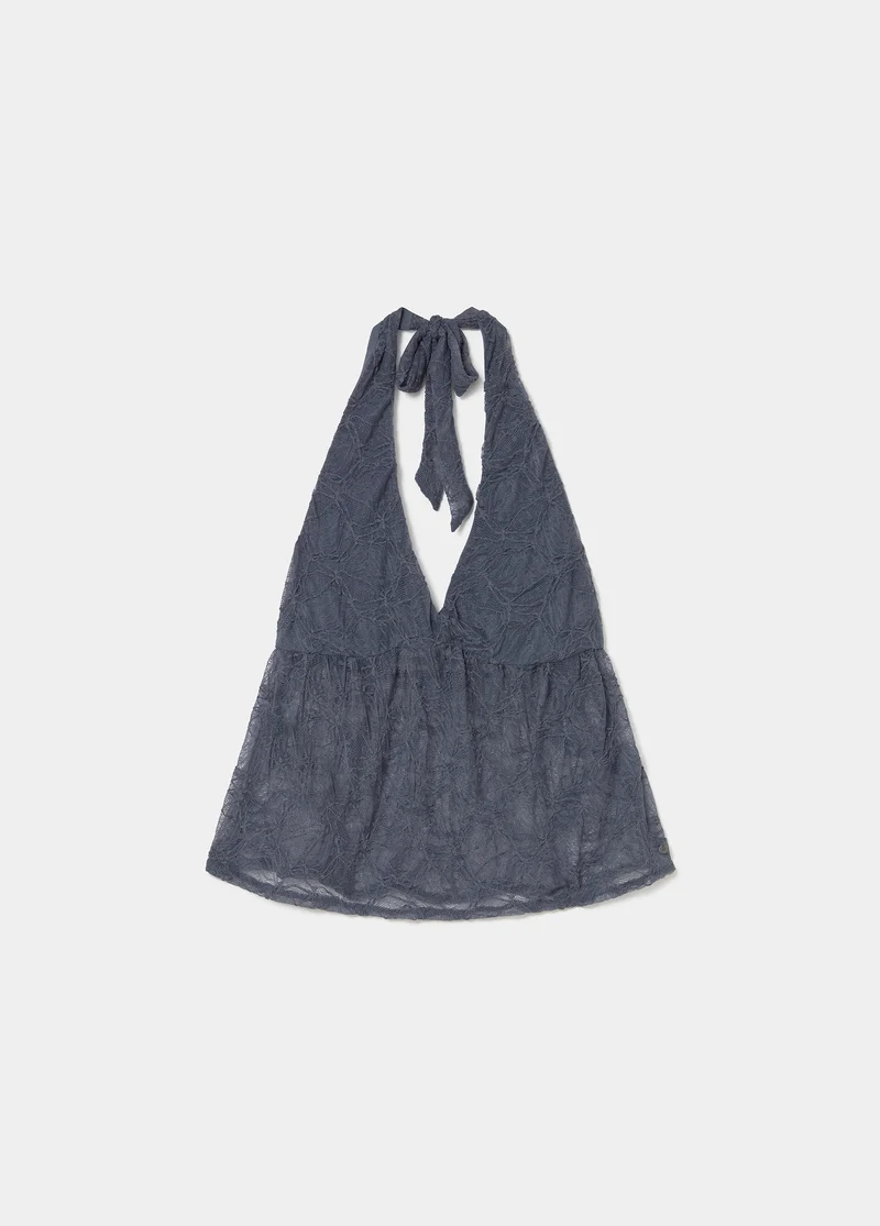 Lace halter top