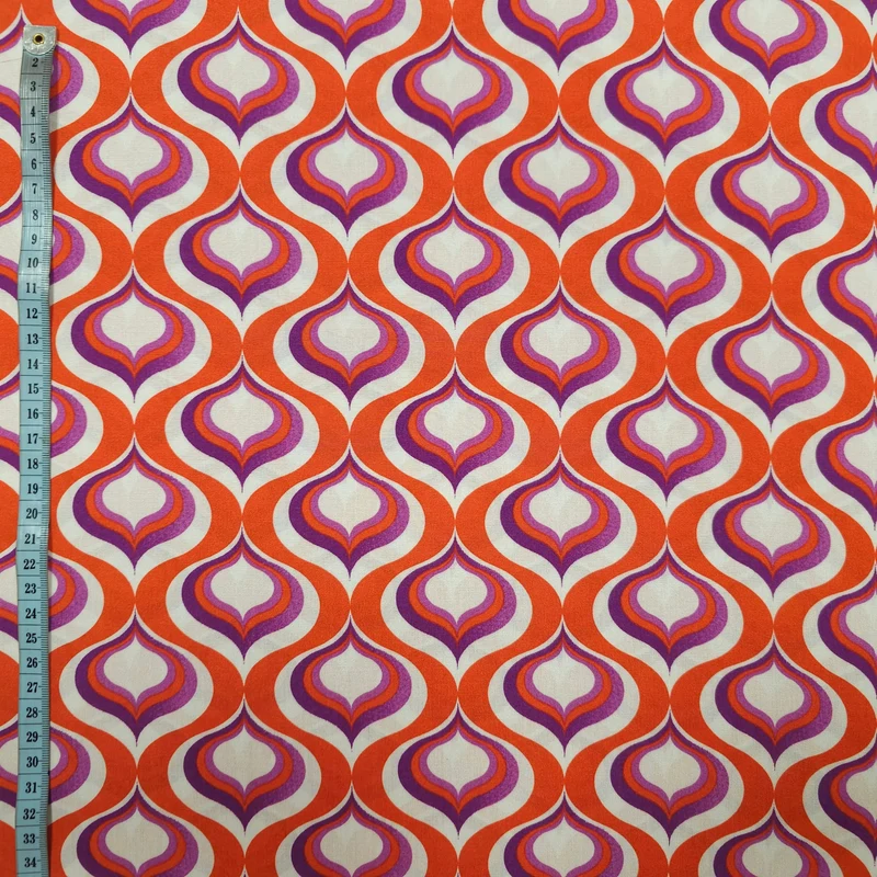 Viskose geometrische Muster rot