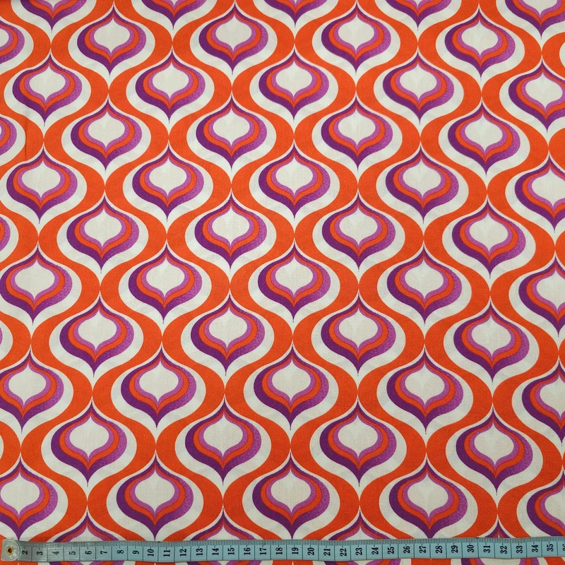 Viskose geometrische Muster rot