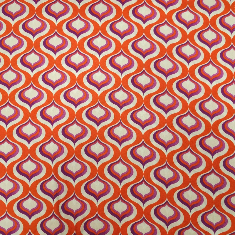 Viskose geometrische Muster rot