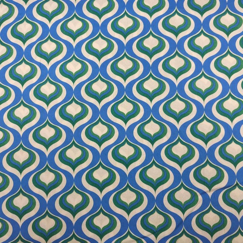 Viskose geometrische Muster blau