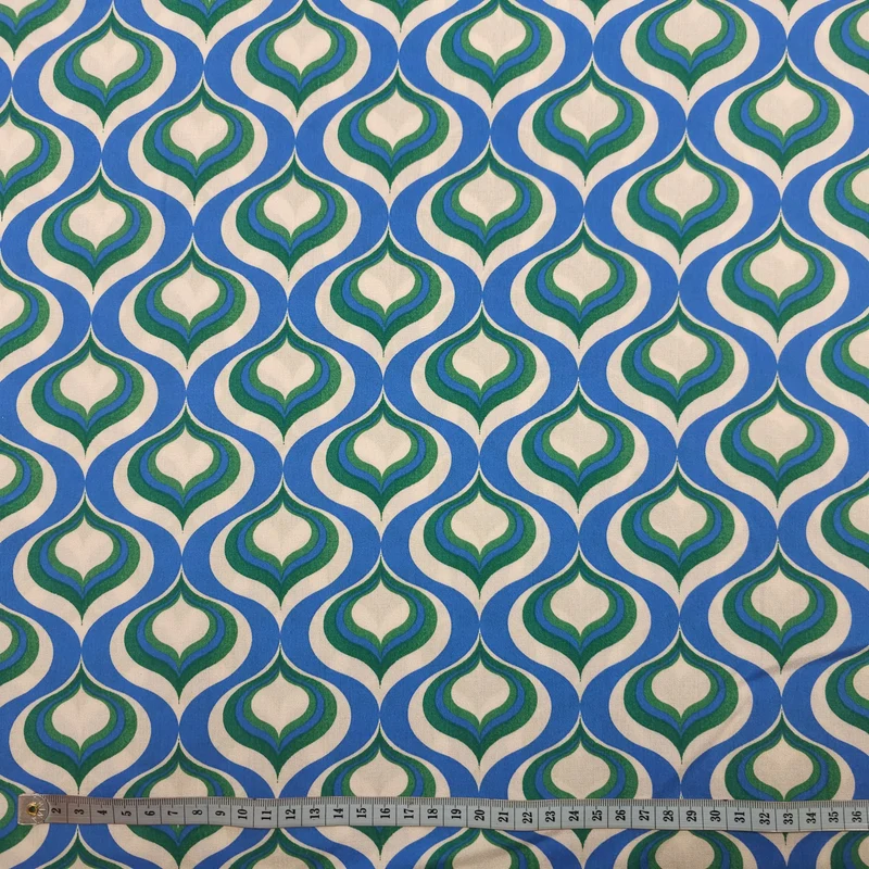 Viskose geometrische Muster blau
