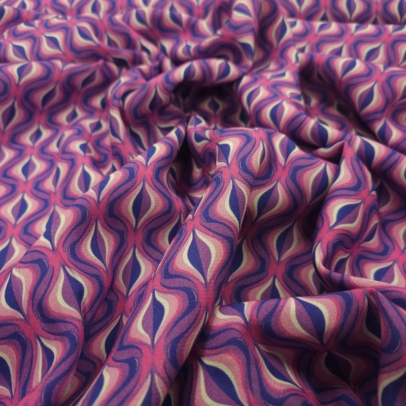 Viskose geometrische Muster pink