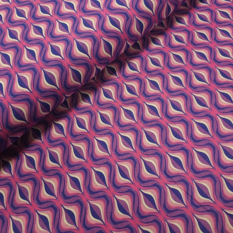 Viskose geometrische Muster pink