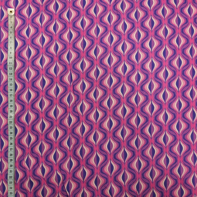 Viskose geometrische Muster pink