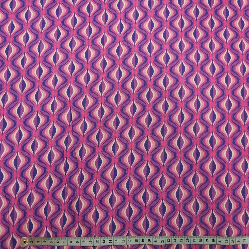 Viskose geometrische Muster pink