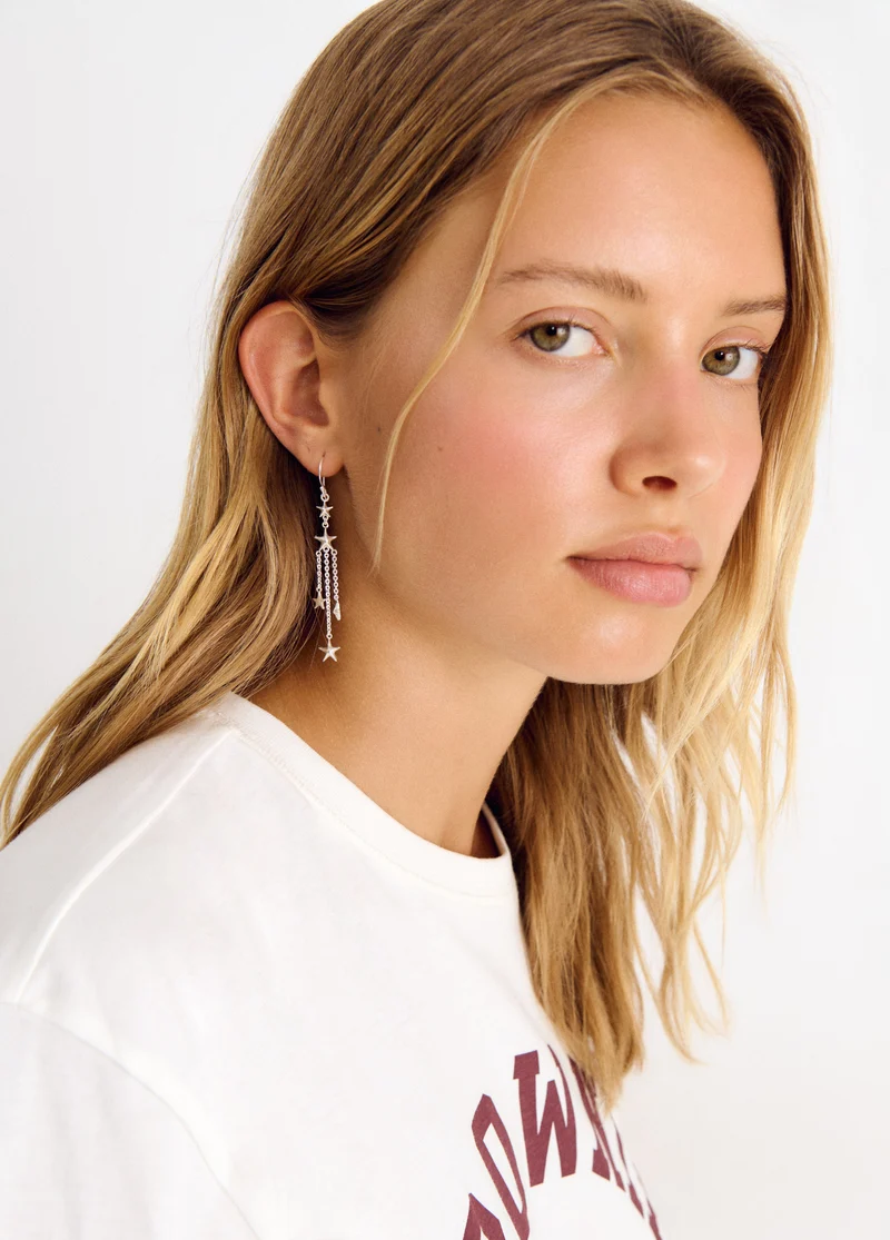 Dangling little star earrings