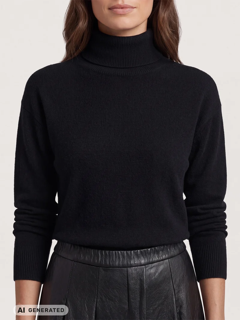Erikka Merino/Kaschmir Pullover - Schwarz