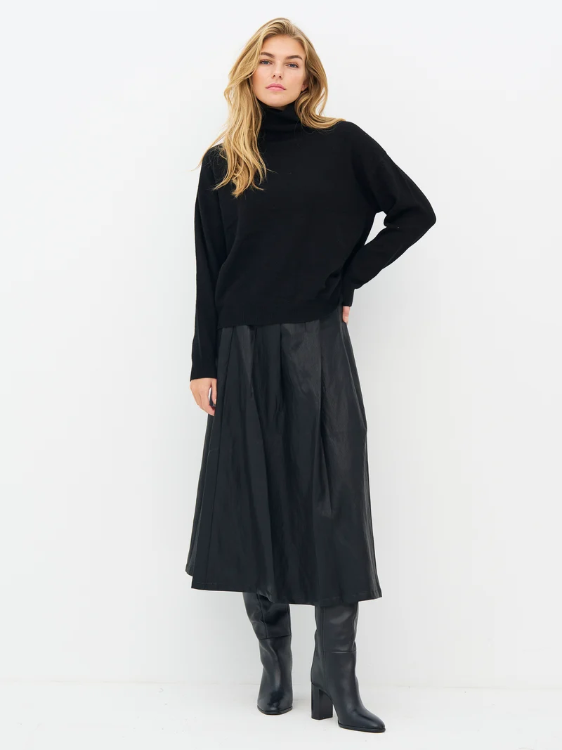 Erikka Merino/Kaschmir Pullover - Schwarz