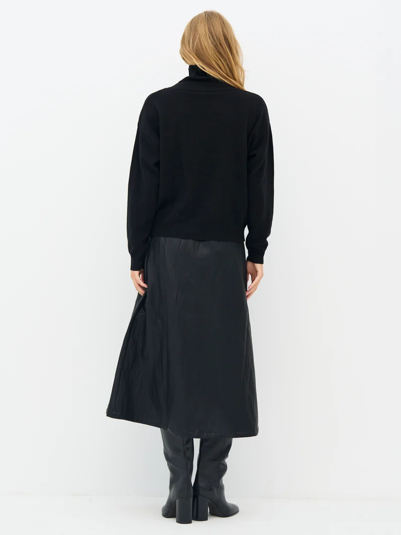 Erikka Merino/Kaschmir Pullover - Schwarz