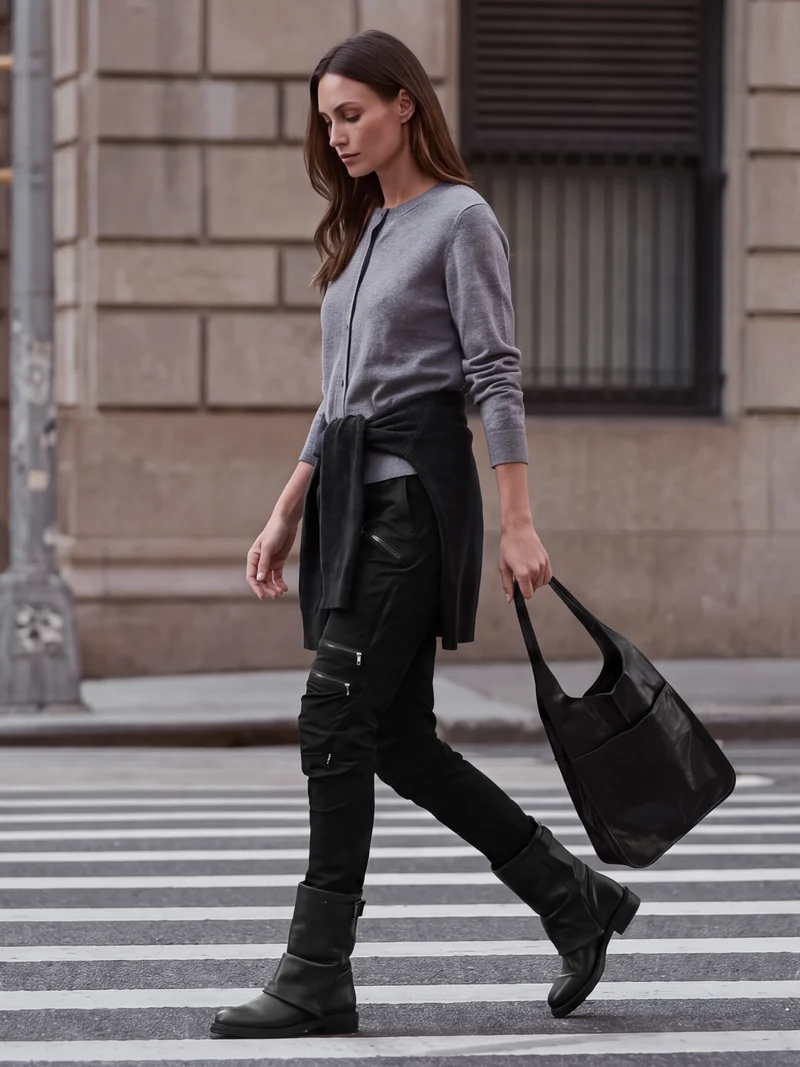 Erikka Merino/Cashmere Strickjacke - Grey