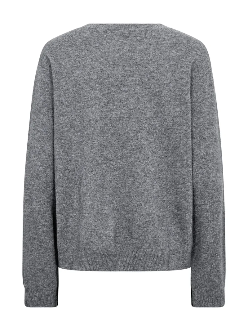 Erikka Merino/Cashmere Strickjacke - Grey