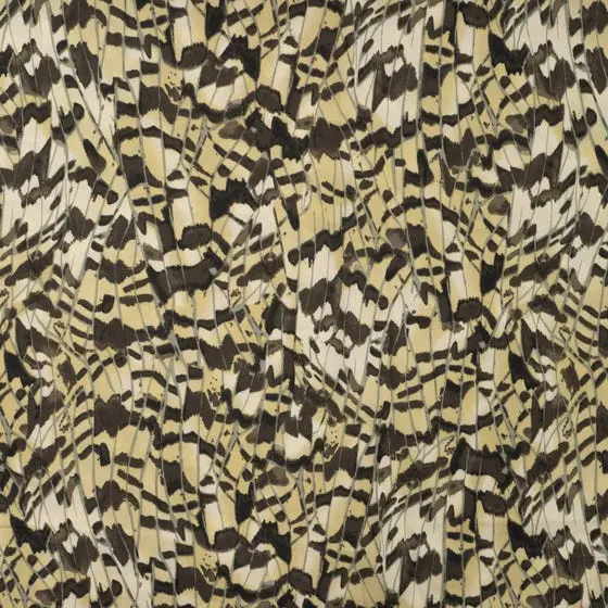 Viskosesatin mit Federn Khaki