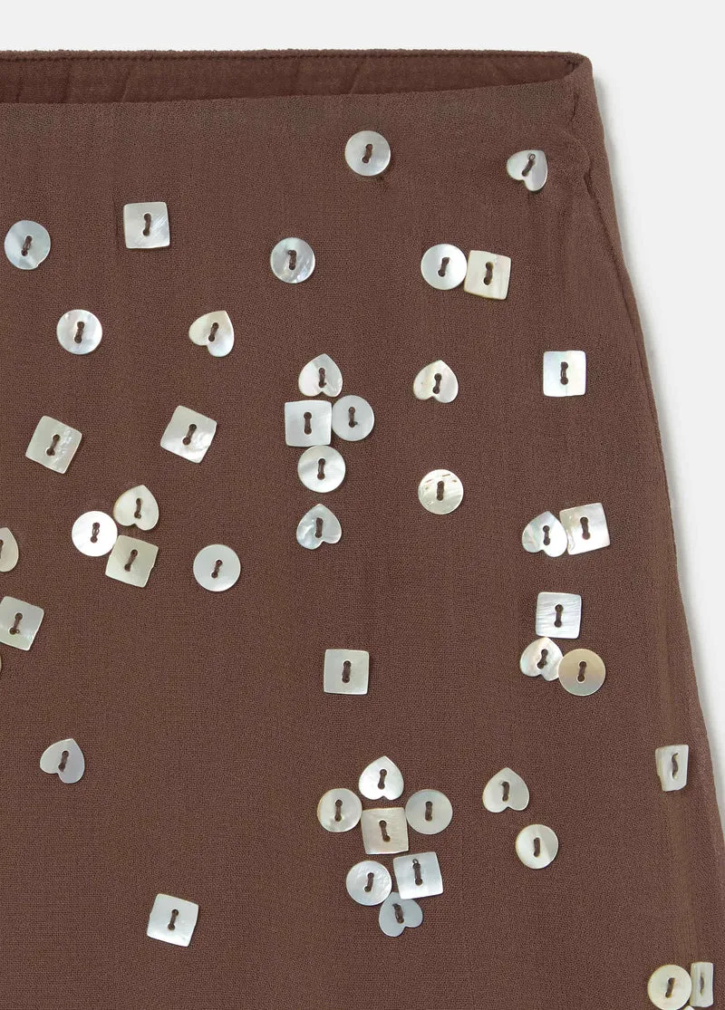 Short sequin skirt