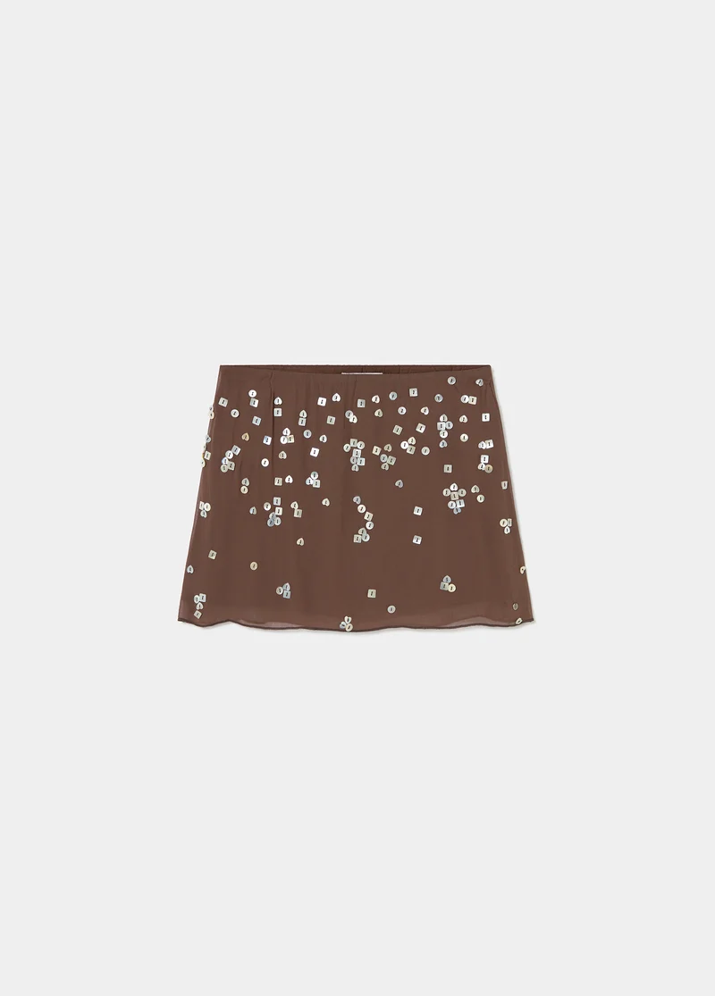 Short sequin skirt