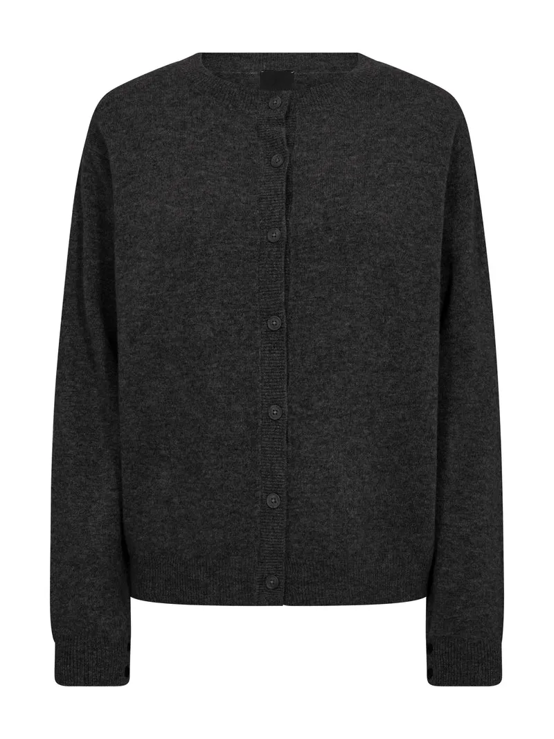 Erikka Merino/Cashmere Strickjacke - Schwarz