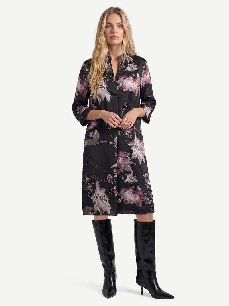 Cilje Tunika-Kleid - Schwarz mix