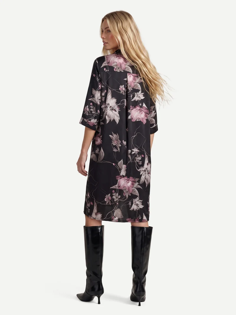 Cilje Tunika-Kleid - Schwarz mix