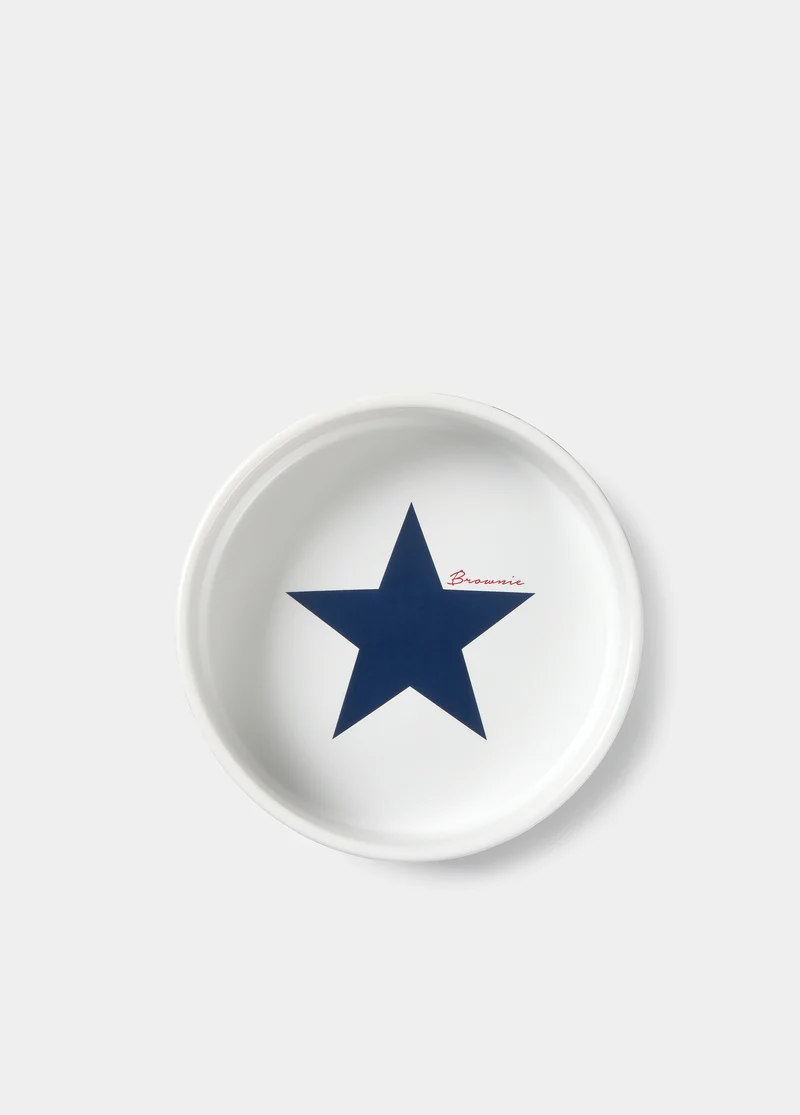 Striped star pet bowl