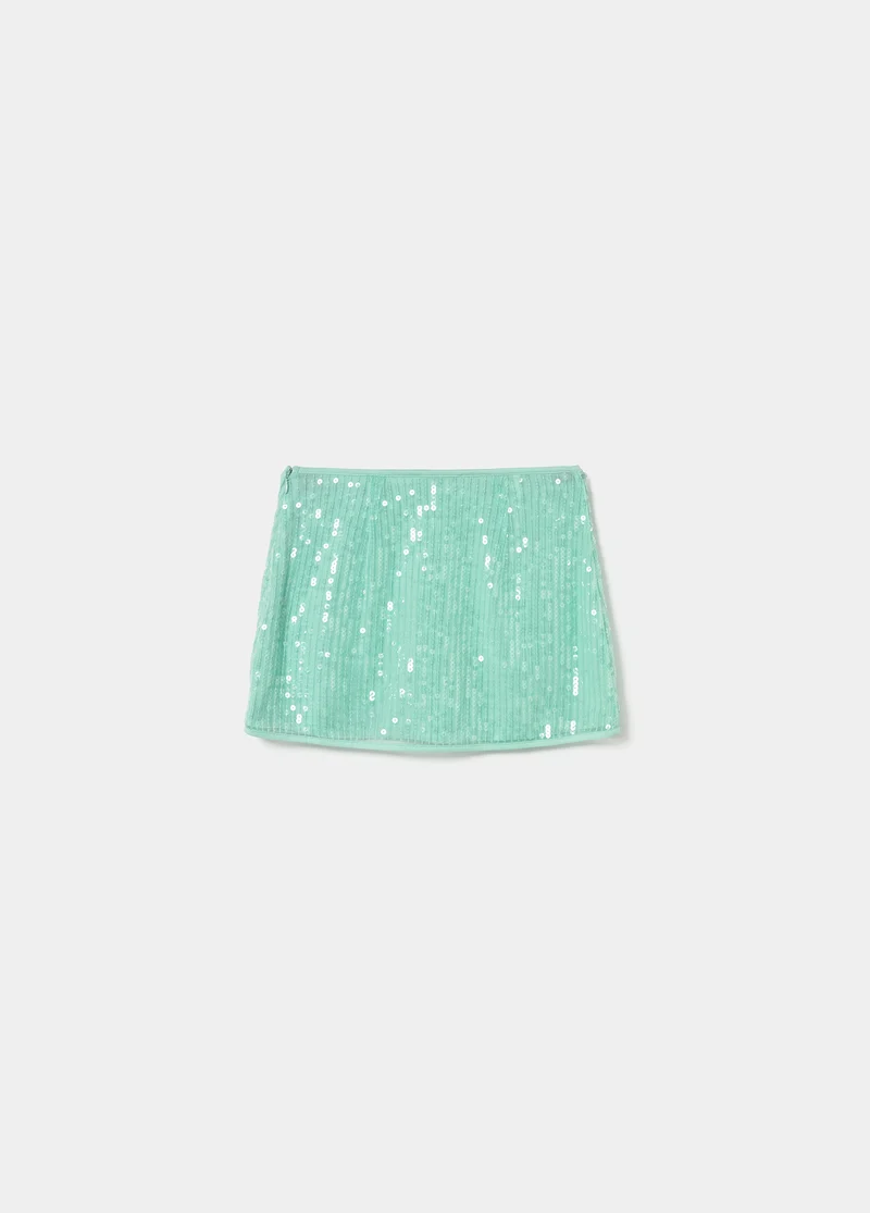 Mini sequin skirt