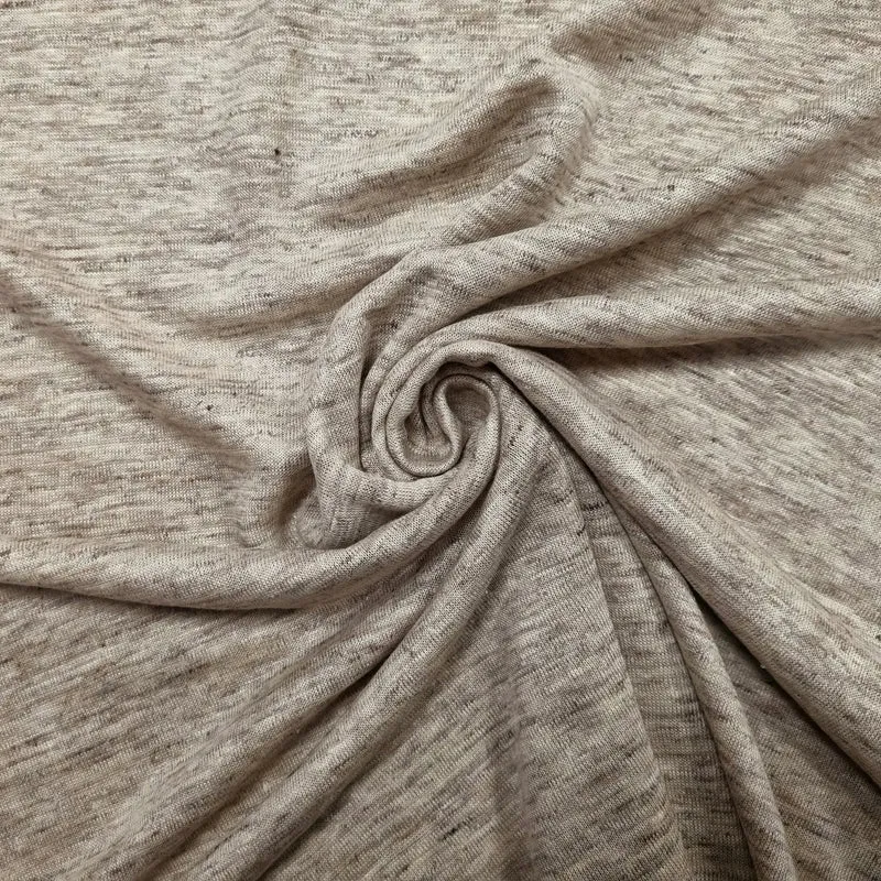 Leinen Stoff meliert | Strickstoff 170 cm Reststück